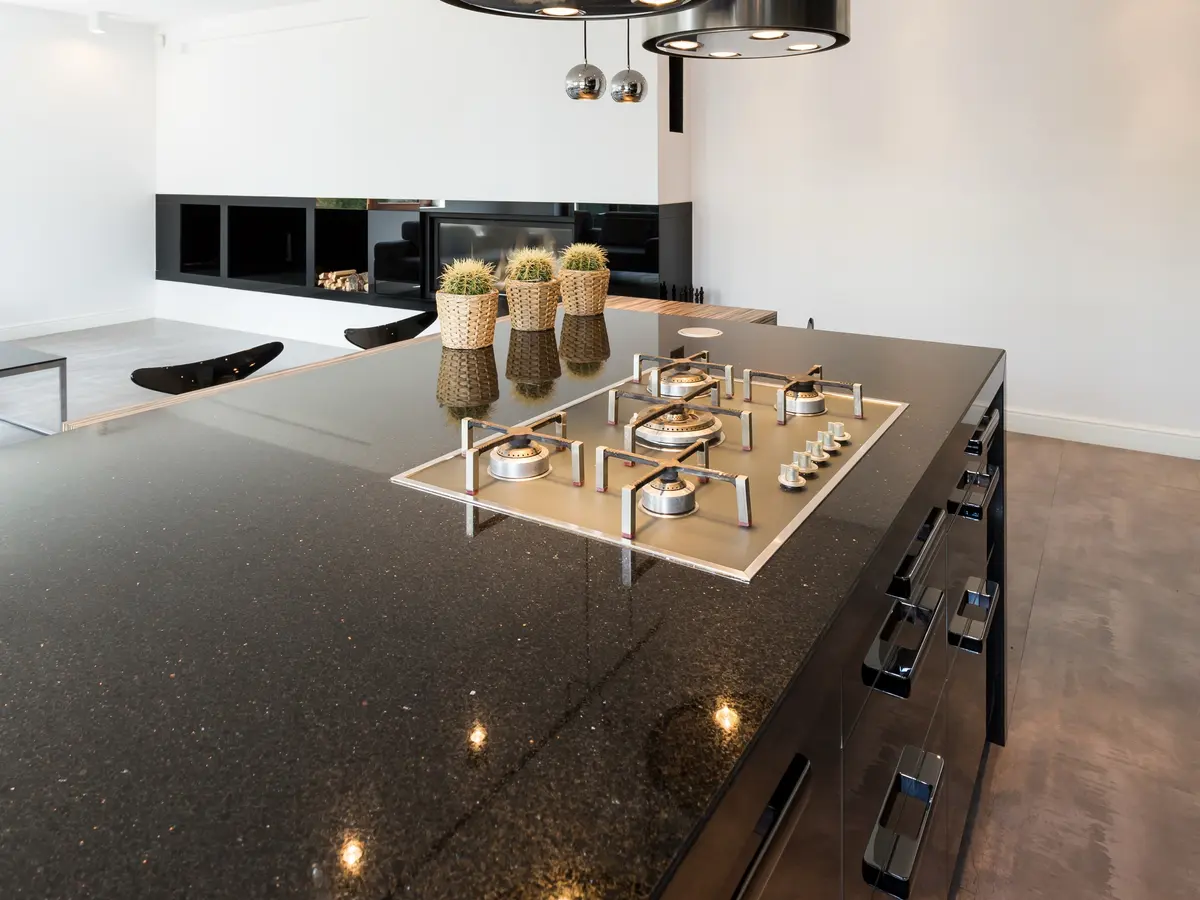 Granite kitchen countertop installation